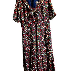 eShakti dress navy and multicolour pattern Size 18 New without tags.